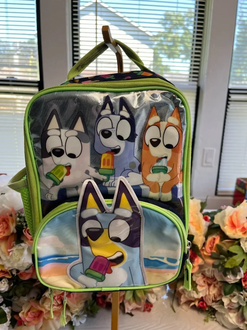 3/$20 Bundle 🌈Bluey Insulated Lunch Bag Popsicle Ice Cream Print Green Navy